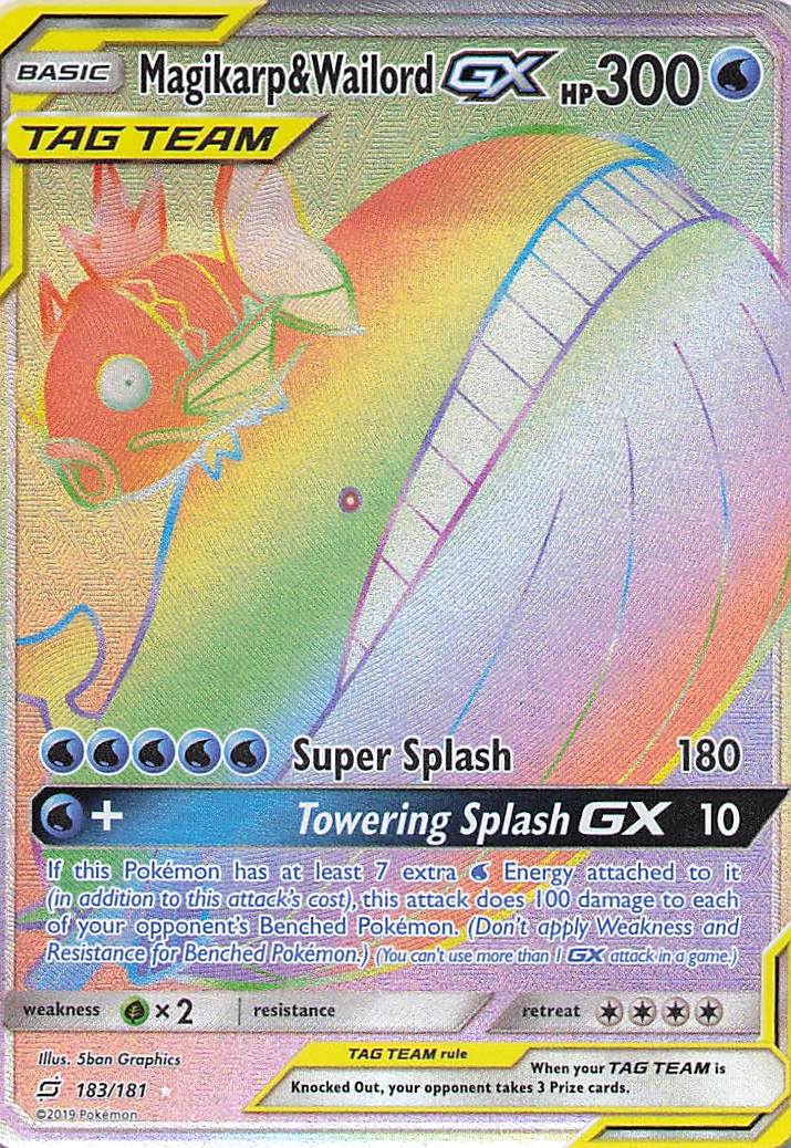 Magikarp & Wailord GX - 183/181 - Team Up - NM