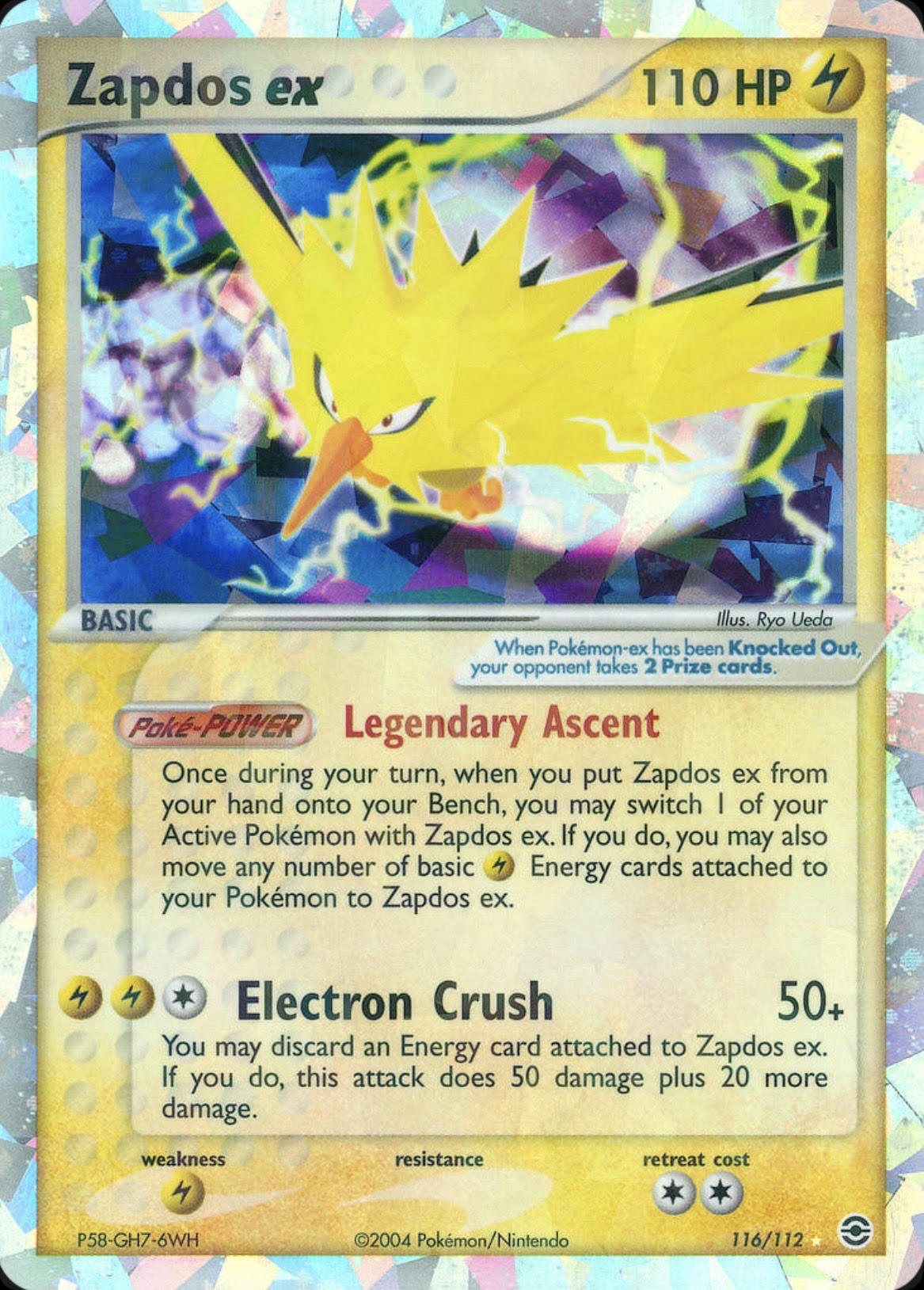 Zapdos Ex - 116/112 - Fire Red Leaf Green - VLP