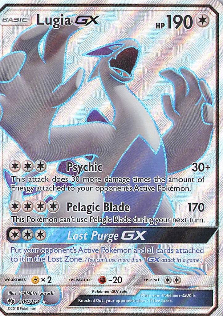 Lugia GX- Lost Thunder - 207/214 - NM
