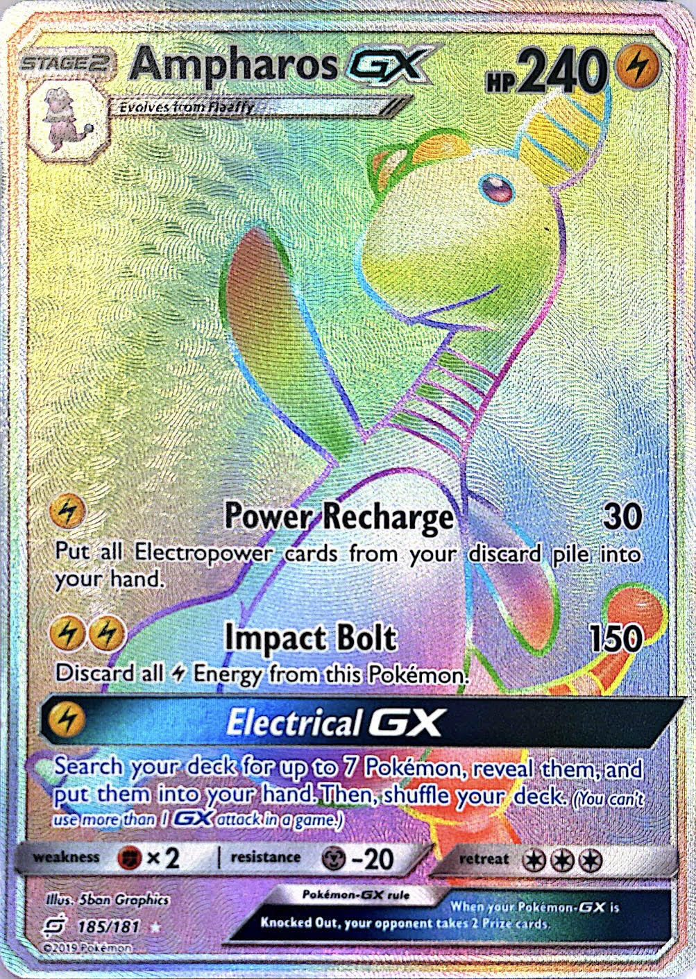 Ampharos GX - 185/181 - Team Up - VLP