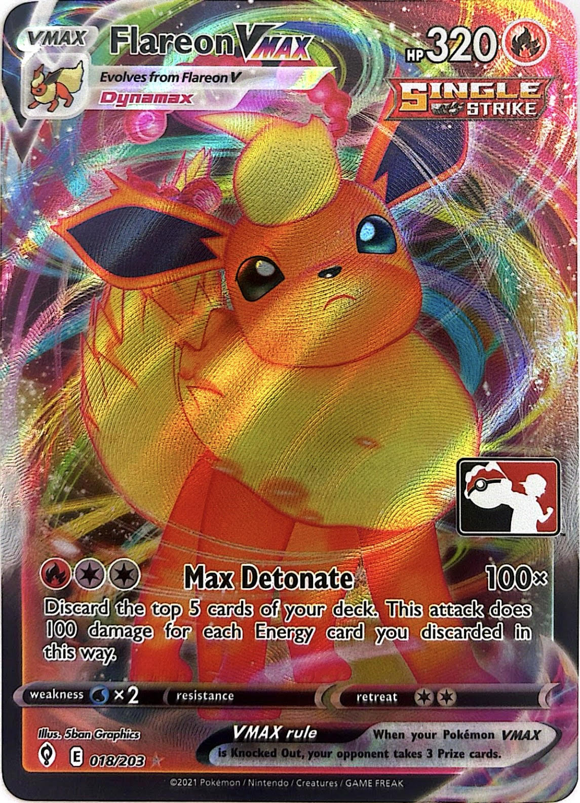 Flareon Vmax - Evolving Skies - 018/203 NM (Price Pack)