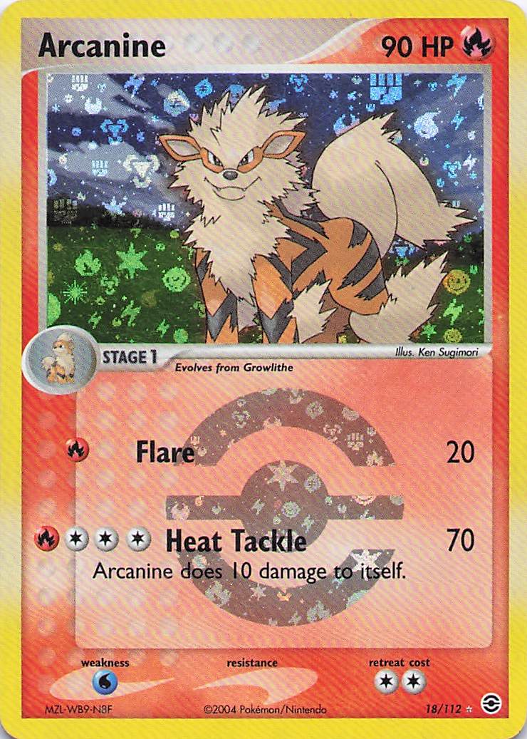 Arcanine - Fire Red Leaf Green  - 18/112 - LP+